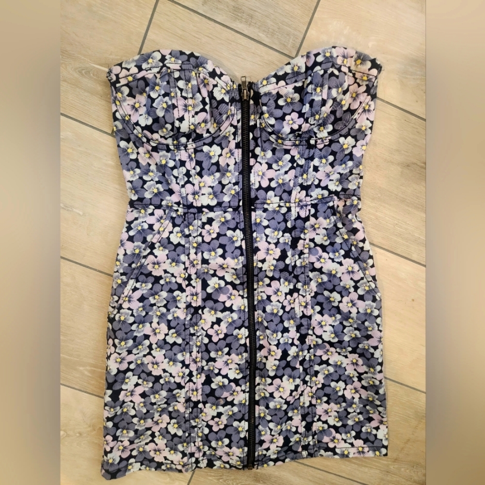 Floral Bustier mini dress